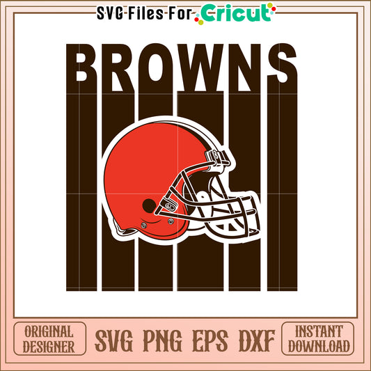 Cleveland Browns Football Helmet SVG Design File