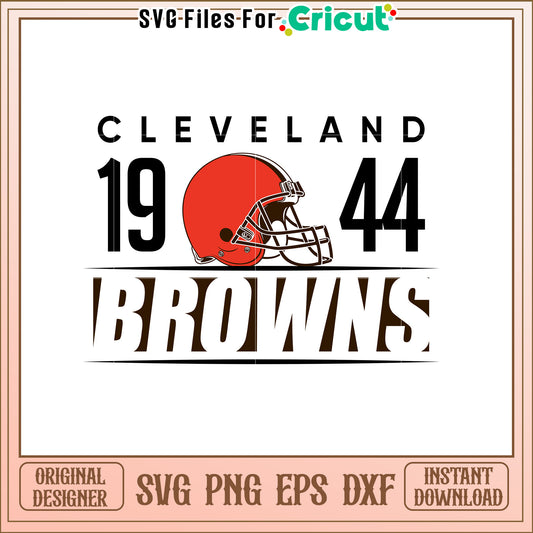 Cleveland Browns Football Helmet SVG Design for Fans