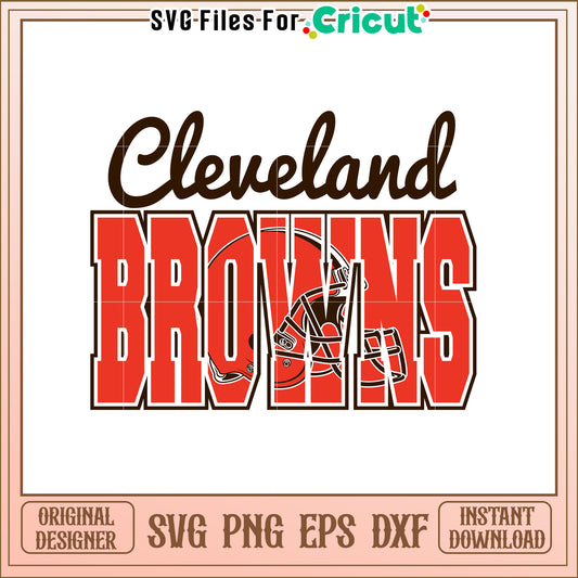 Cleveland Browns Football Team SVG Design Download