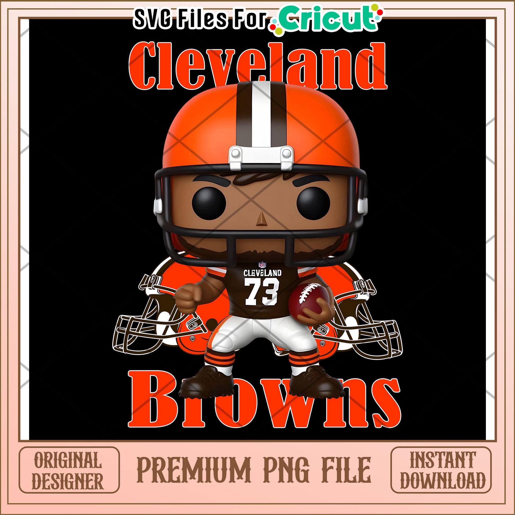 Cleveland Browns Funko Pop image, perfect for Cricut crafting files