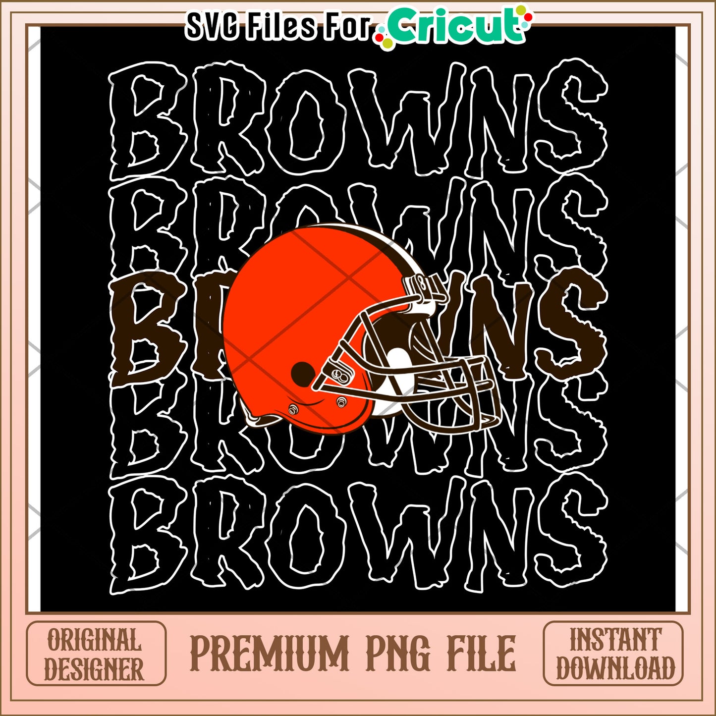 Cleveland Browns Helmet Design, Premium SVG and PNG Download