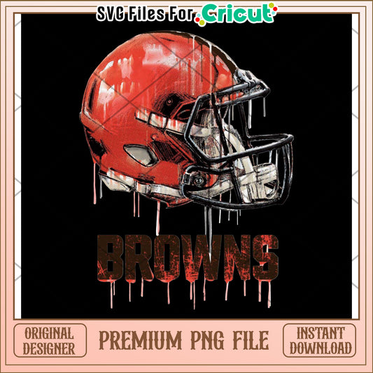 Cleveland Browns Helmet PNG Design, perfect for Cricut projects