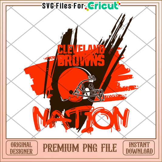 Cleveland Browns Nation graphic design for Cricut users, premium PNG file