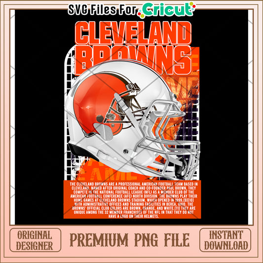 Cleveland Browns PNG file, perfect for Cricut projects and designs