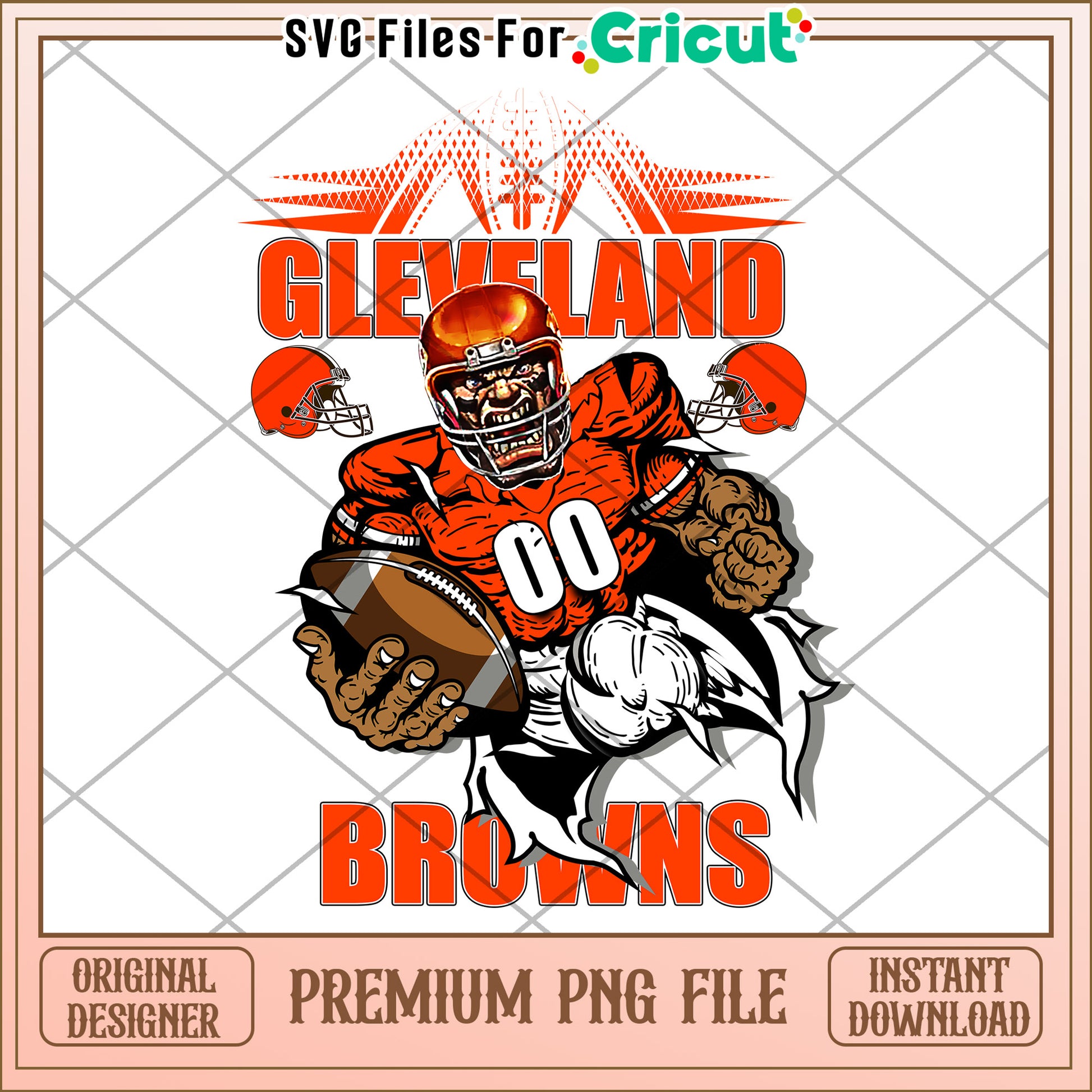 Cleveland Browns PNG file design for sports fans, download now