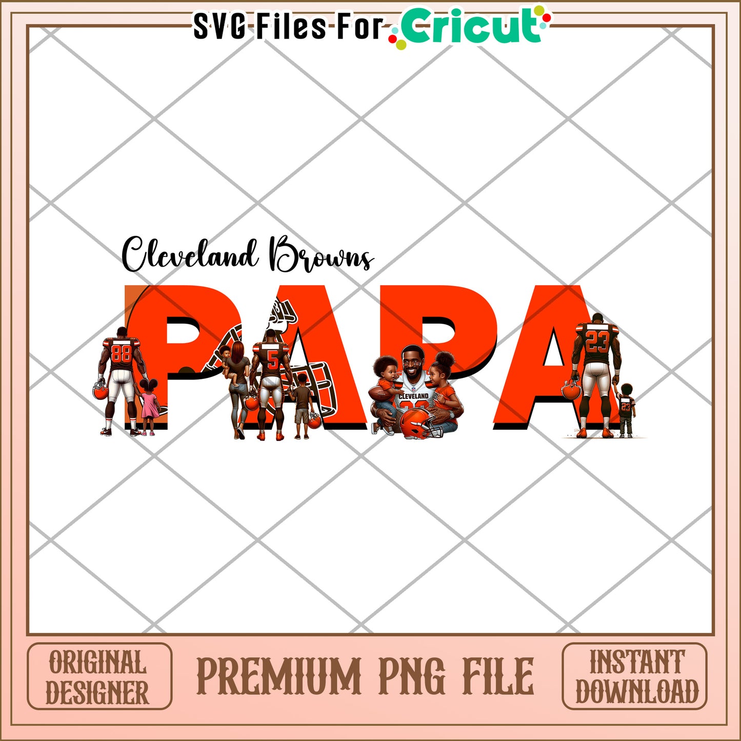 Cleveland Browns Papa Design for Dads, Perfect for Sports Fans