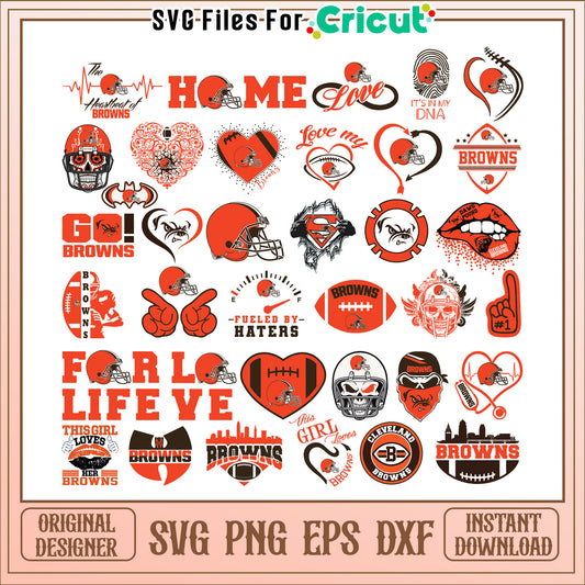 Cleveland Browns SVG Bundle 20+ Designs