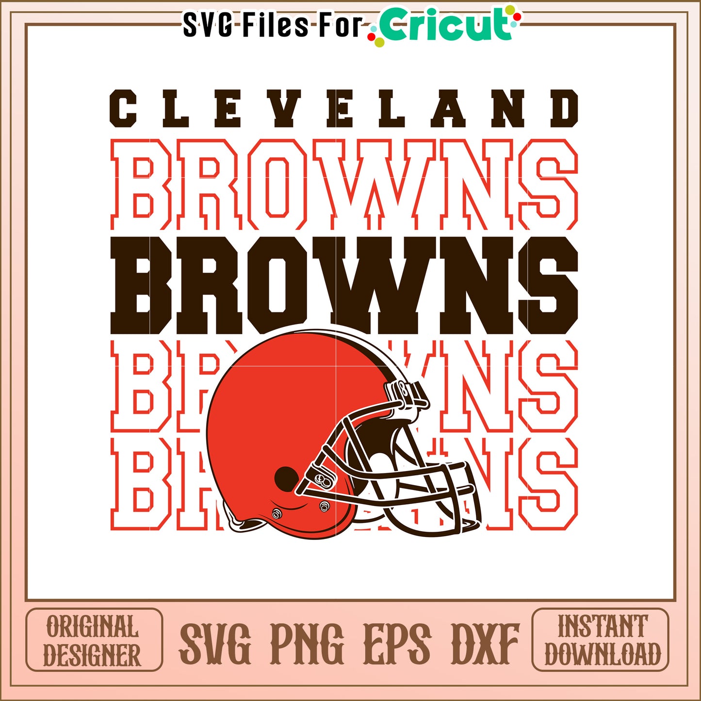 Cleveland Browns SVG Football Helmet Design