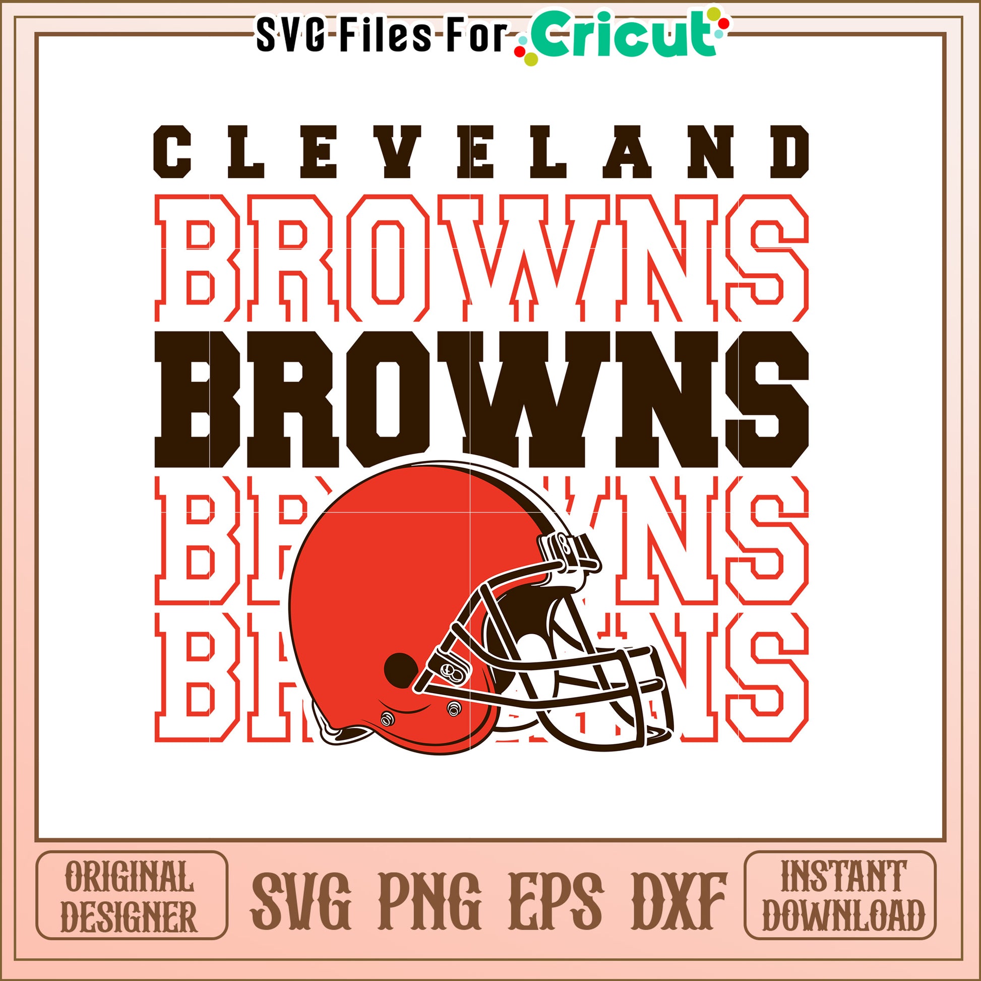 Cleveland Browns SVG Football Helmet Design