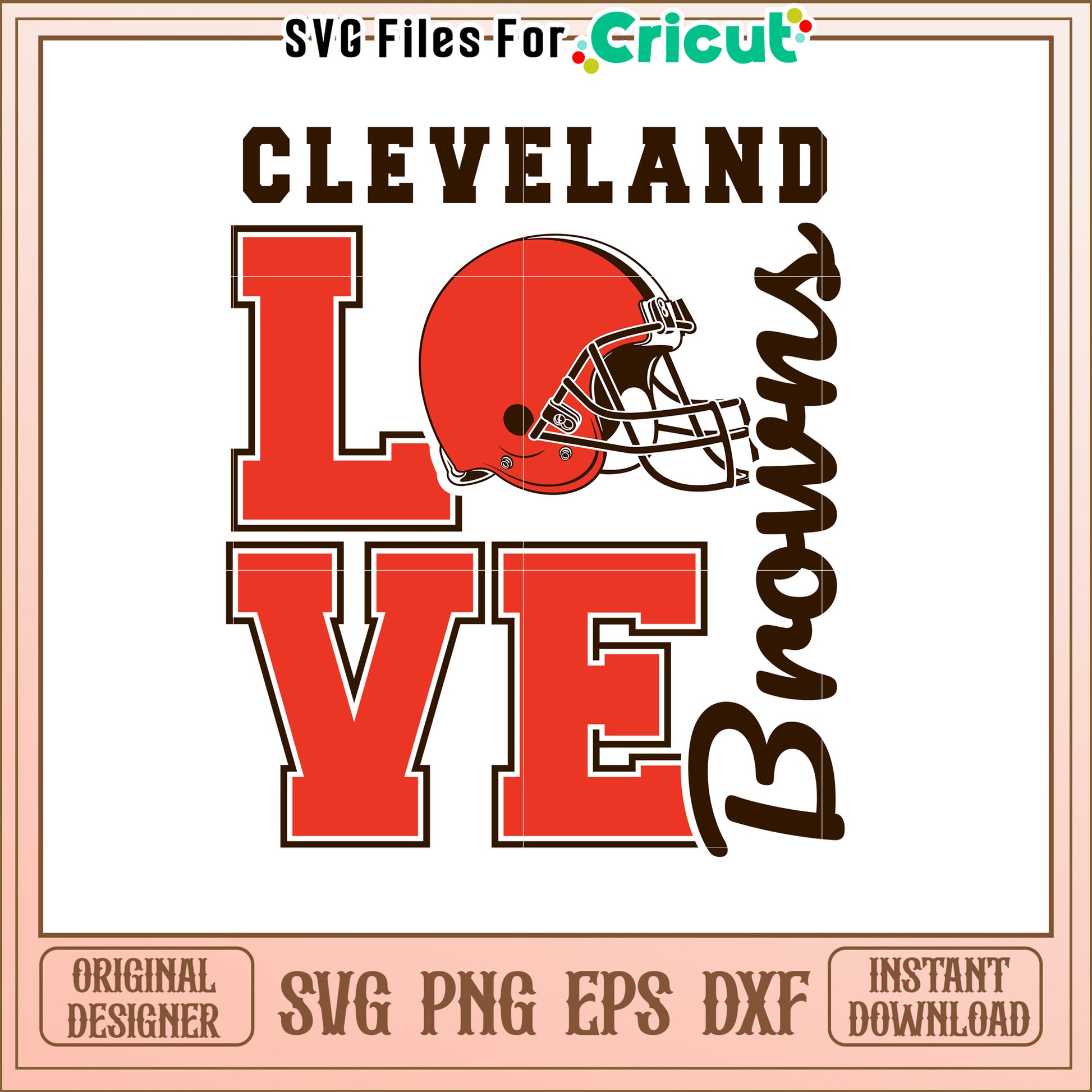 Cleveland Browns SVG Love Design