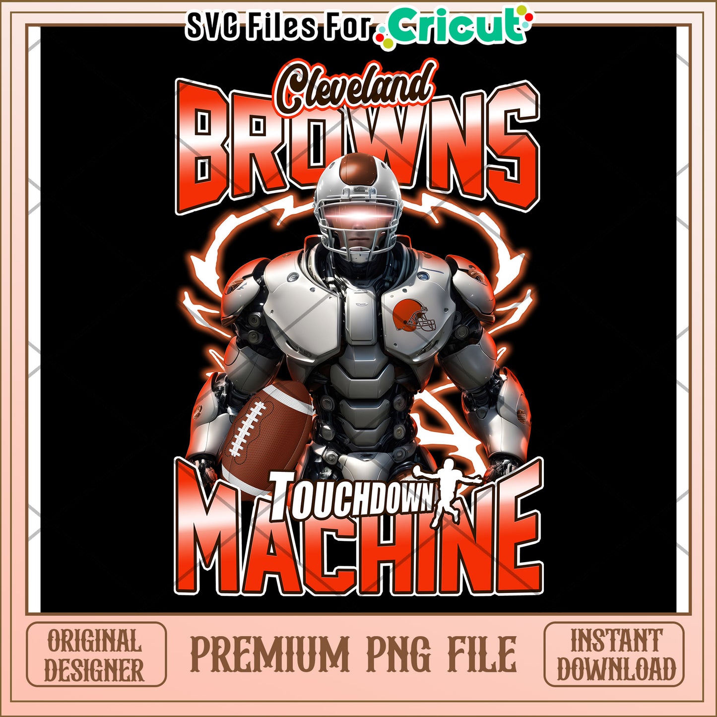 Cleveland Browns Touchdown Machine PNG File for Instant Download