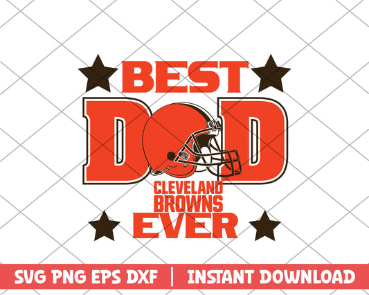 Cleveland Browns best dad ever svg, Cleveland Browns svg 