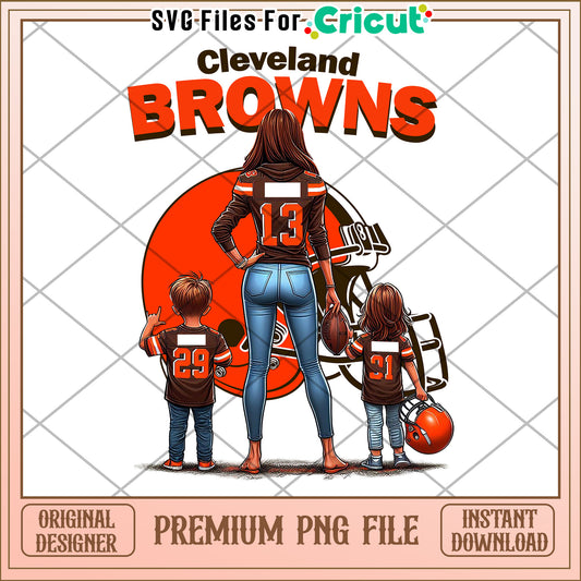 Cleveland Browns family design, perfect for Cricut projects and gifts