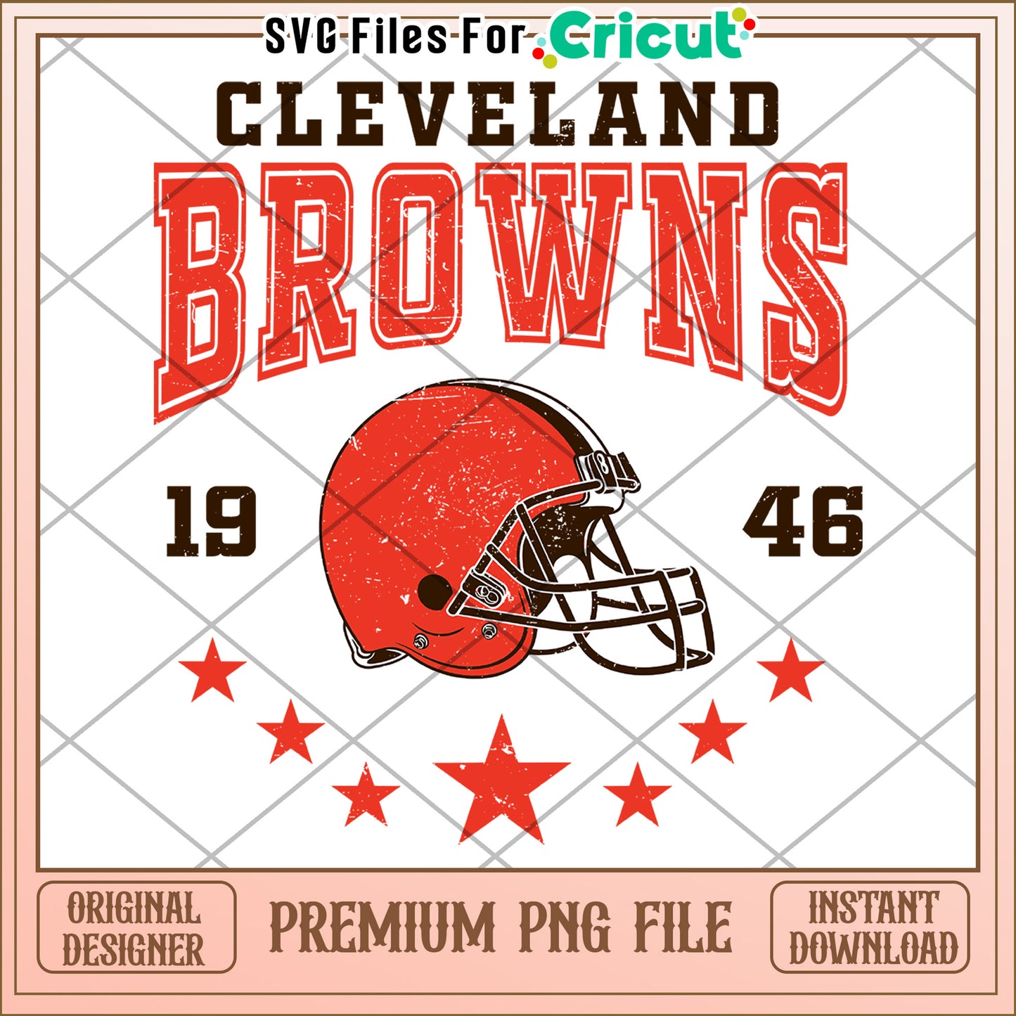 Cleveland Browns football helmet design, premium PNG file download