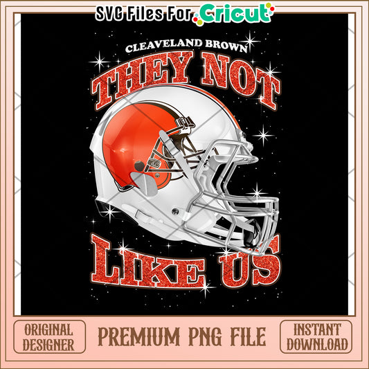 Cleveland Browns helmet design, they not like us PNG file