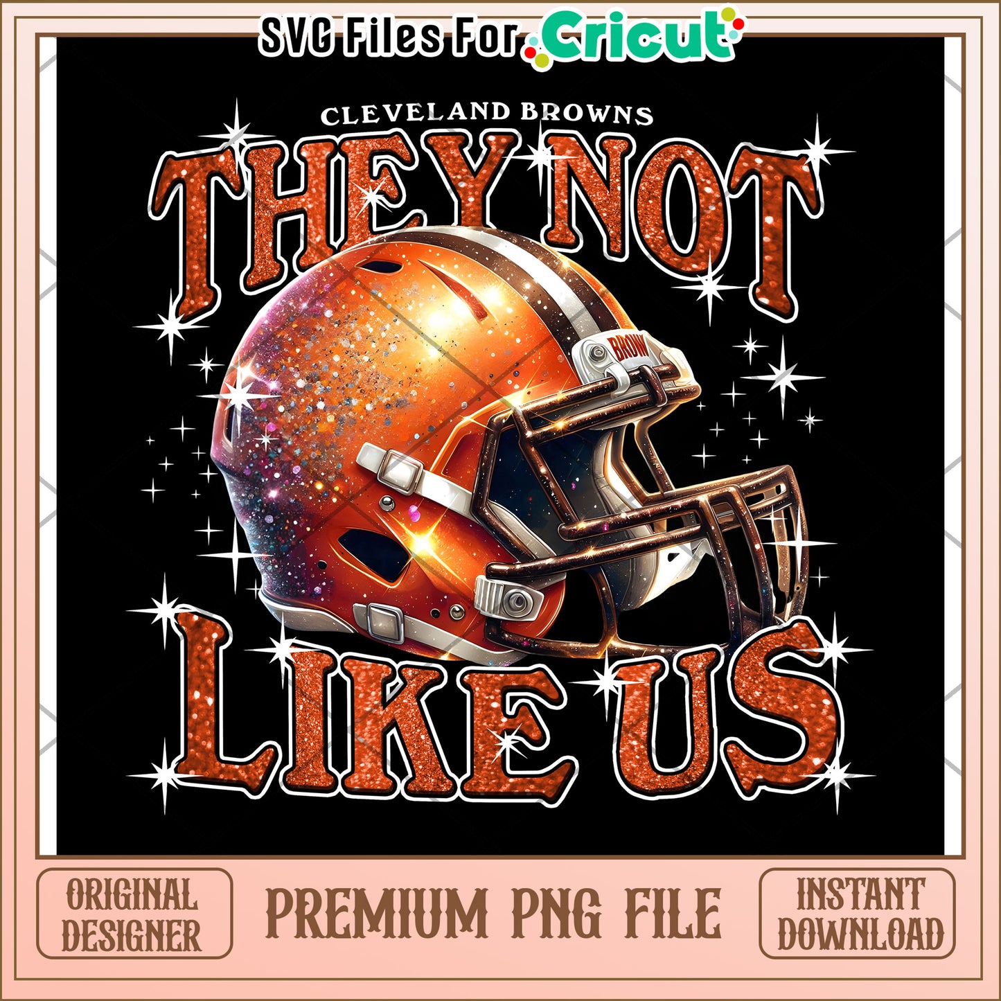 Cleveland Browns helmet graphic design, perfect for Cricut users