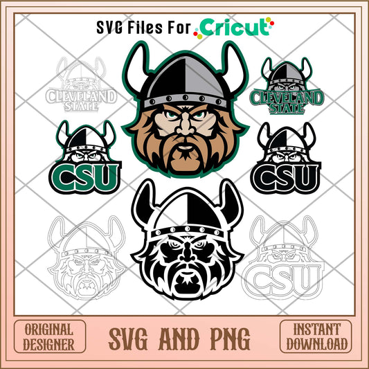 Cleveland State Vikings svg, Cleveland State Vikings svg bundle, NCAA svg