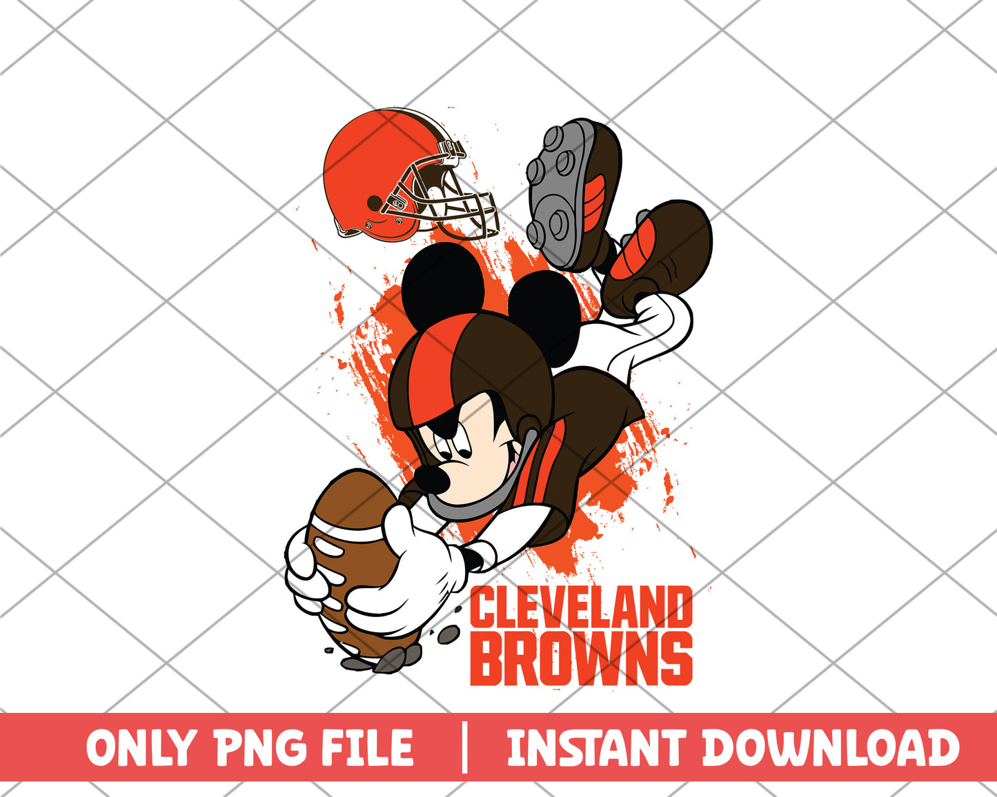 Cleveland browns mickey touch down png, cleveland browns png