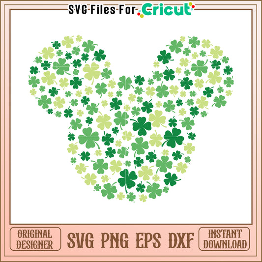 Clover Mickey Mouse SVG, PNG, EPS, DXF