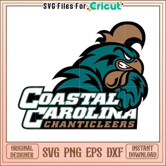 Coastal Carolina Chanticleers logo SVG for craft projects, perfect for Cricut users