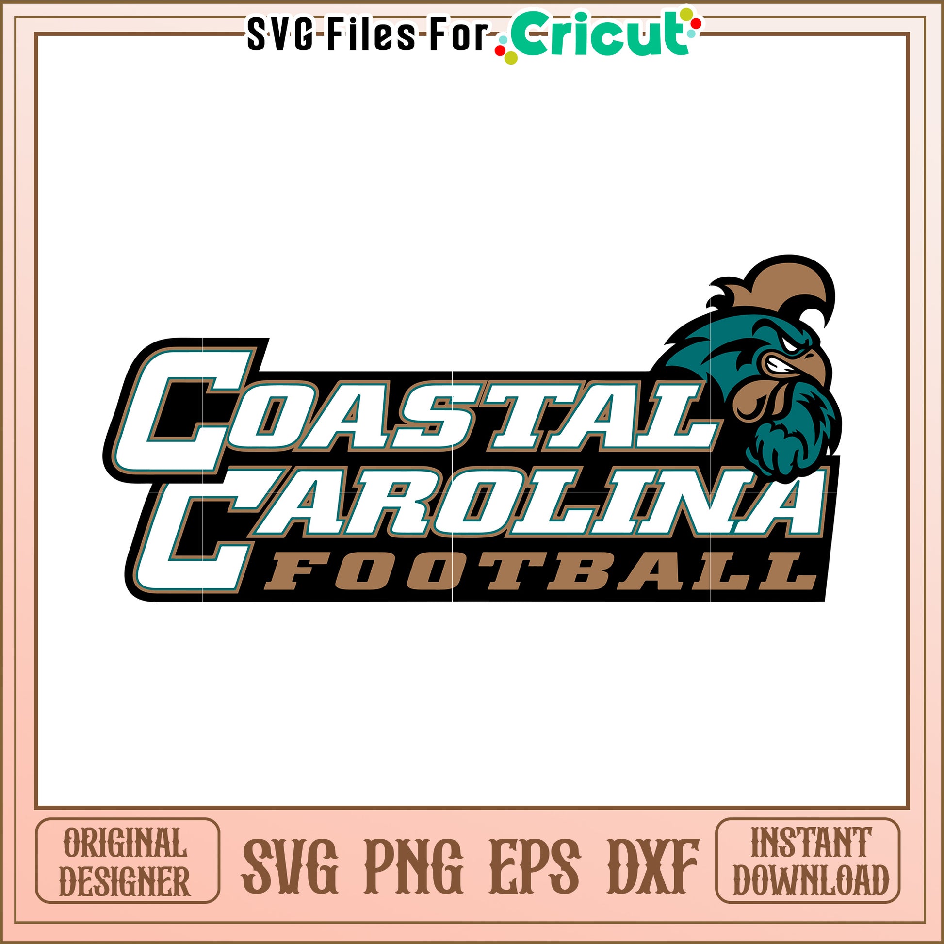 Coastal Carolina Football SVG Design, perfect for sports enthusiasts and crafters