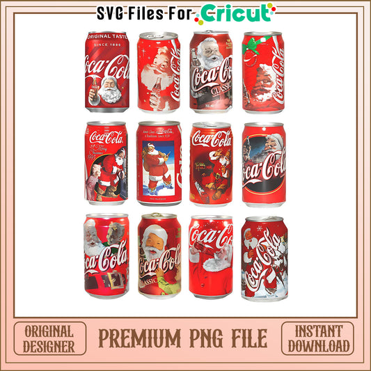 Coca Cola Vintage Can Collection, perfect for holiday designs