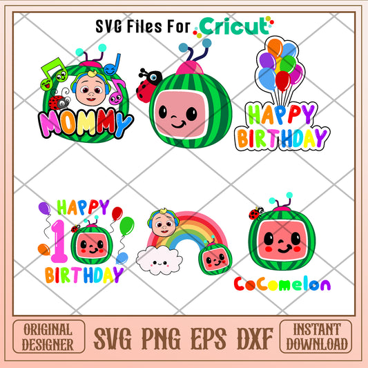 CoComelon Birthday SVG Bundle
