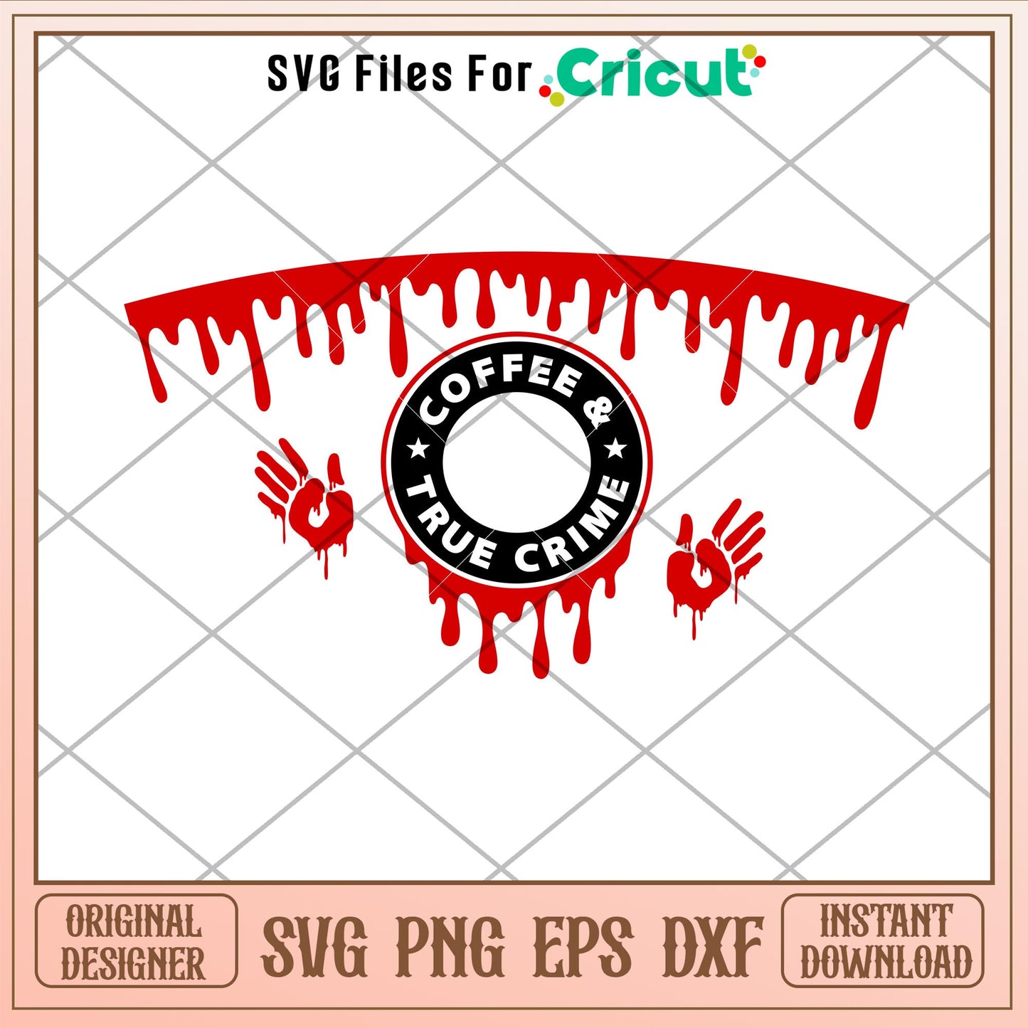 Coffee And True Crime Full Wrap, Coffee And True Crime Full Wrap Svg