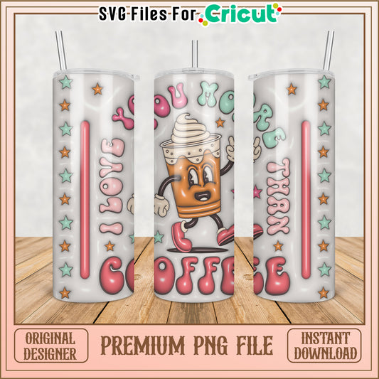 Coffee Tumbler PNG Sublimation Design