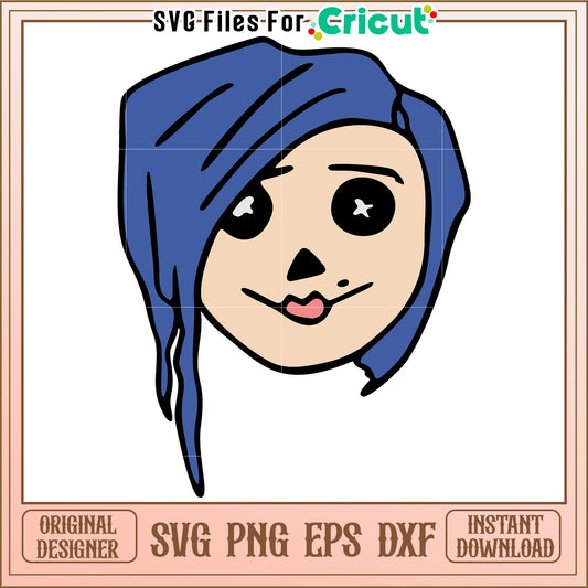 Colarine hand painting svg, coraline movie svg, sesame toys svg