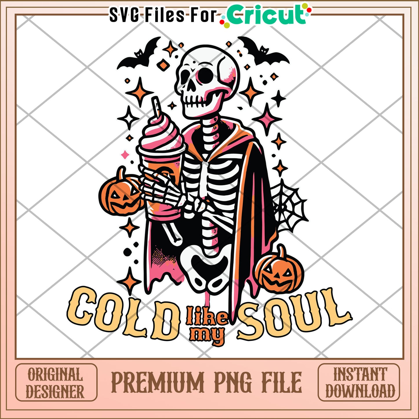 Cold like my soul png, halloween decorations png, halloween cartoon png