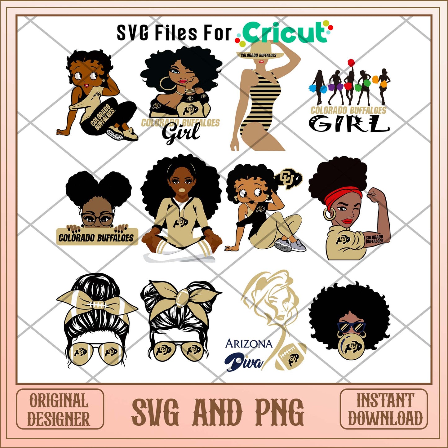 Colorado Buffaloes girl svg, Colorado Buffaloes svg bundle, NCAA svg