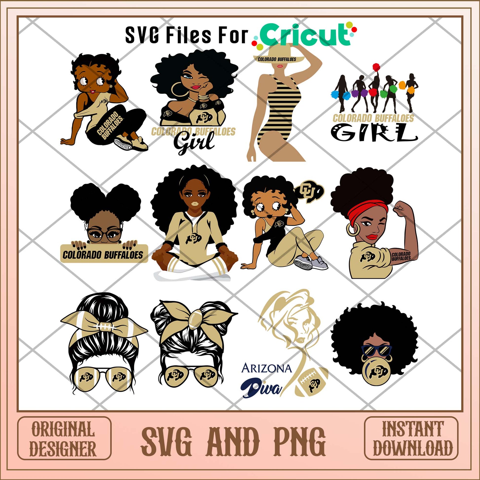 Colorado Buffaloes girl svg, Colorado Buffaloes svg bundle, NCAA svg