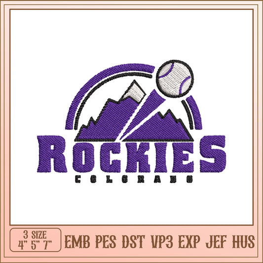 Colorado Rockies Baseball Embroidery Design