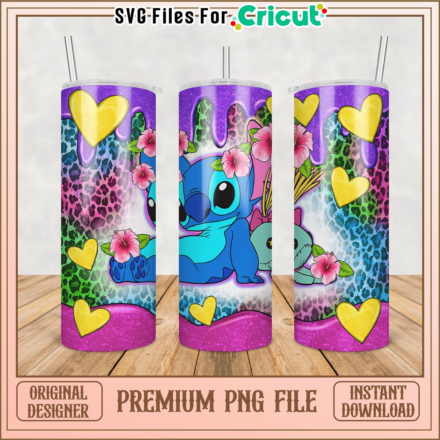 Colorful Cute Tumbler PNG Design for Creative Projects