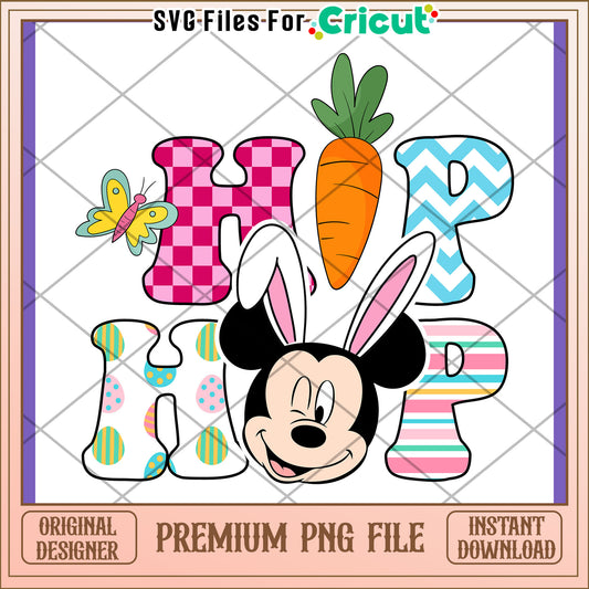Colorful Hip Hop Bunny PNG Design for Easter Fun