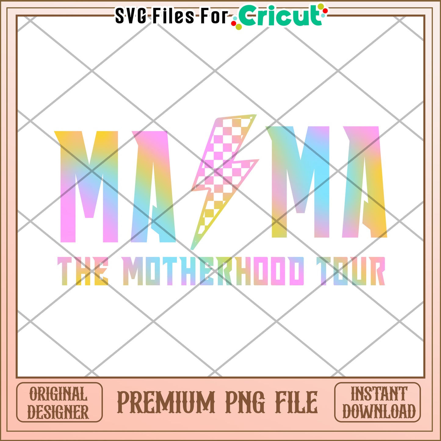 Colorful Mama The Motherhood Tour PNG Design for Cricut