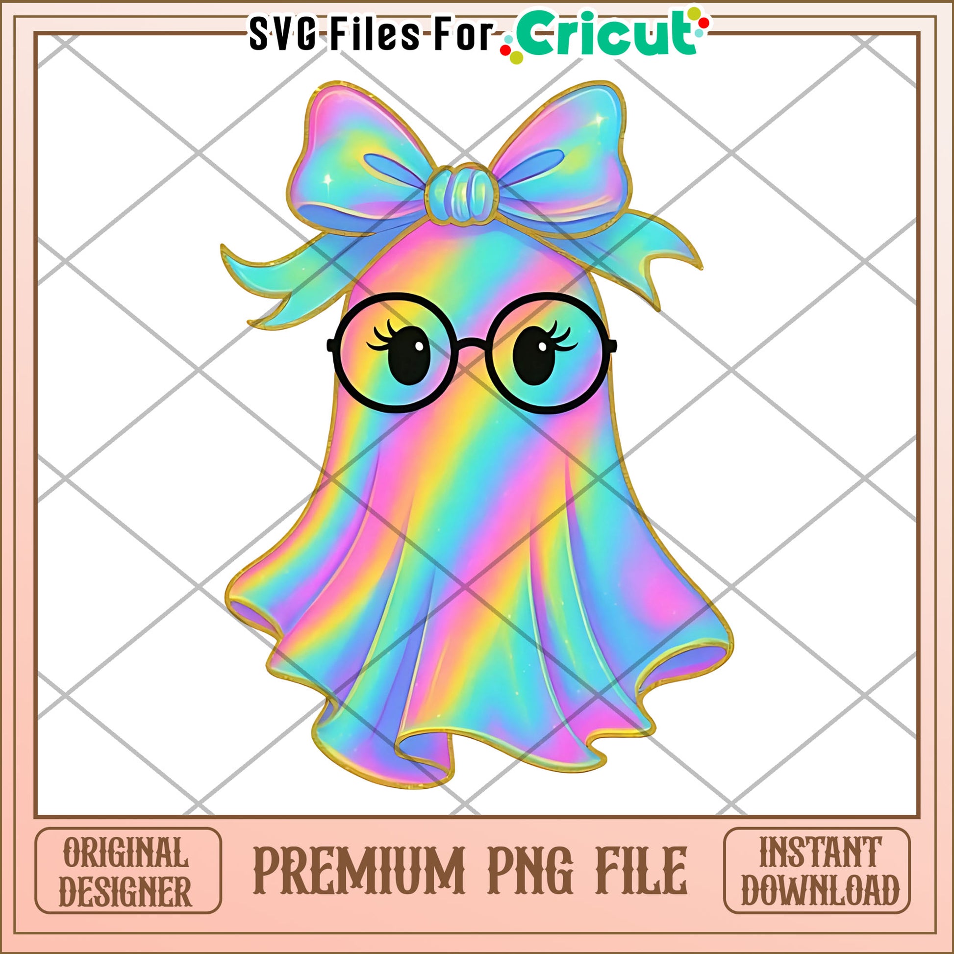 Colorful ghost png, halloween season png, cute halloween png