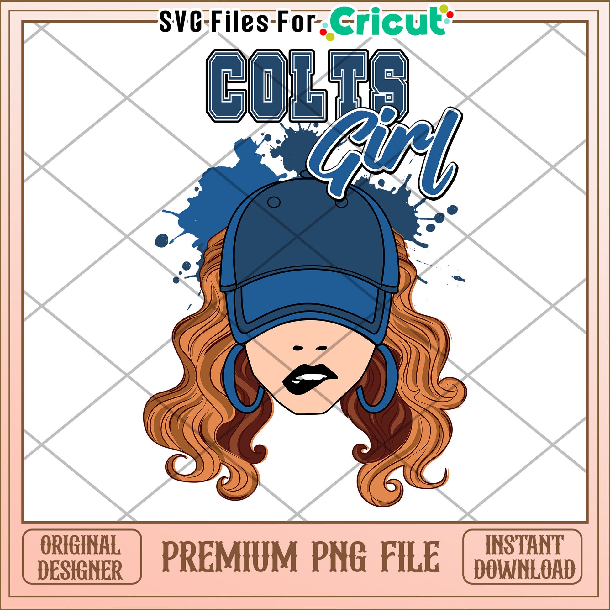 Colts Girl PNG Design for Cricut Projects, Instant Download Available