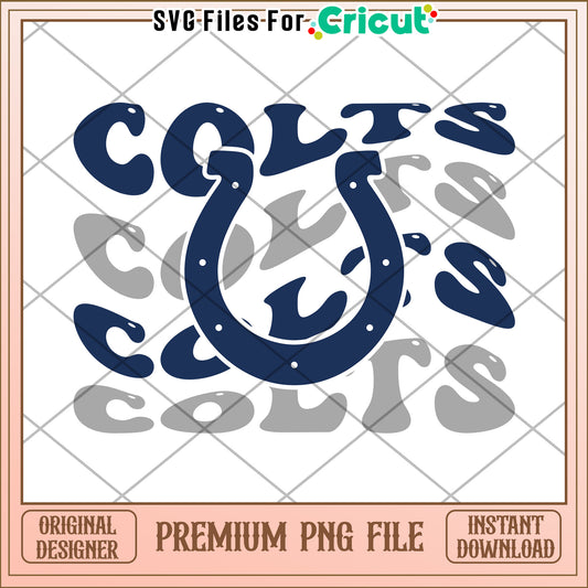 Colts Horseshoe PNG Design, Perfect for Cricut Projects