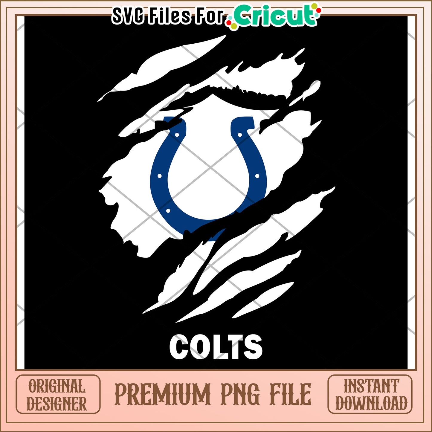 Colts Logo Design for Cricut, Instant Download Premium PNG File