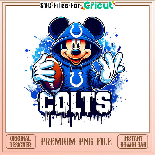 Colts Mickey rugby ball png, Indianapolis Colts png, NFL png