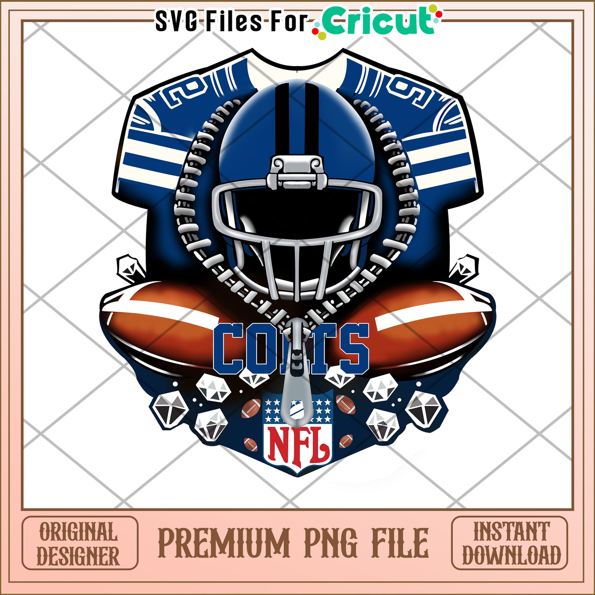 Colts NFL Football Team PNG Design, Perfect for Cricut Projects