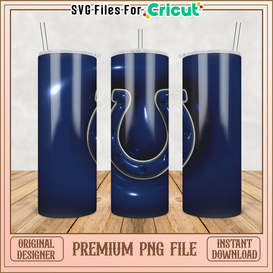 Colts Tumbler PNG Sublimation Design