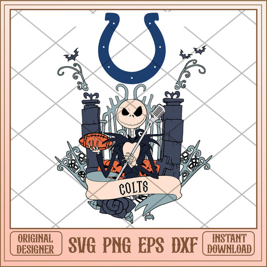 Colts Jack Halloween bundle svg, The Nightmare Before Christmas Svg, digital download