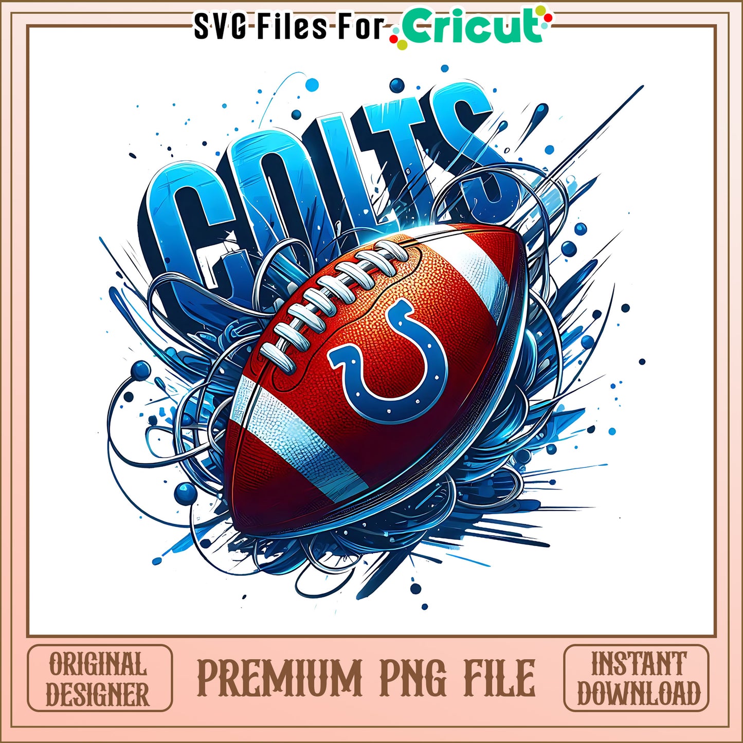 Colts logo rugby ball png, Indianapolis Colts png, NFL png