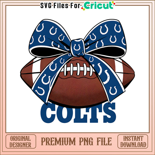 Colts rugby ball and bow png, Indianapolis Colts png, NFL png