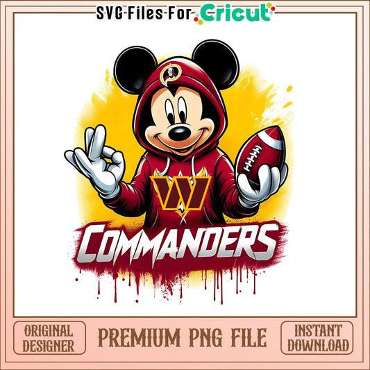 Commanders Mickey rugby ball png, Washington Commanders png, NFL png