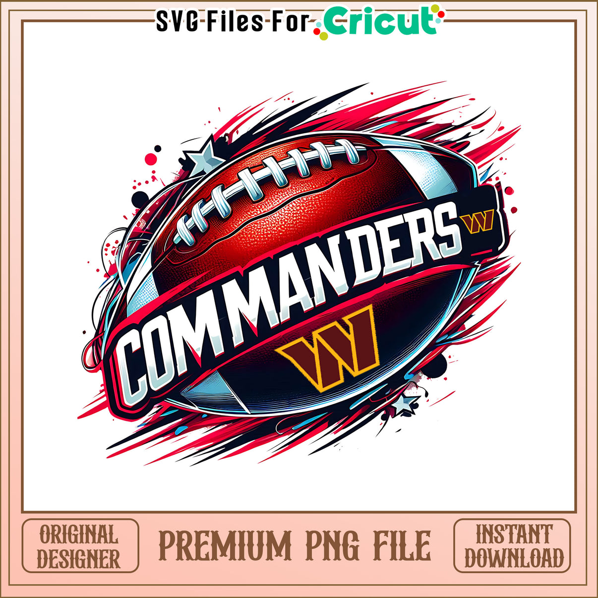 Commanders logo rugby ball png, Washington Commanders png, NFL png ...