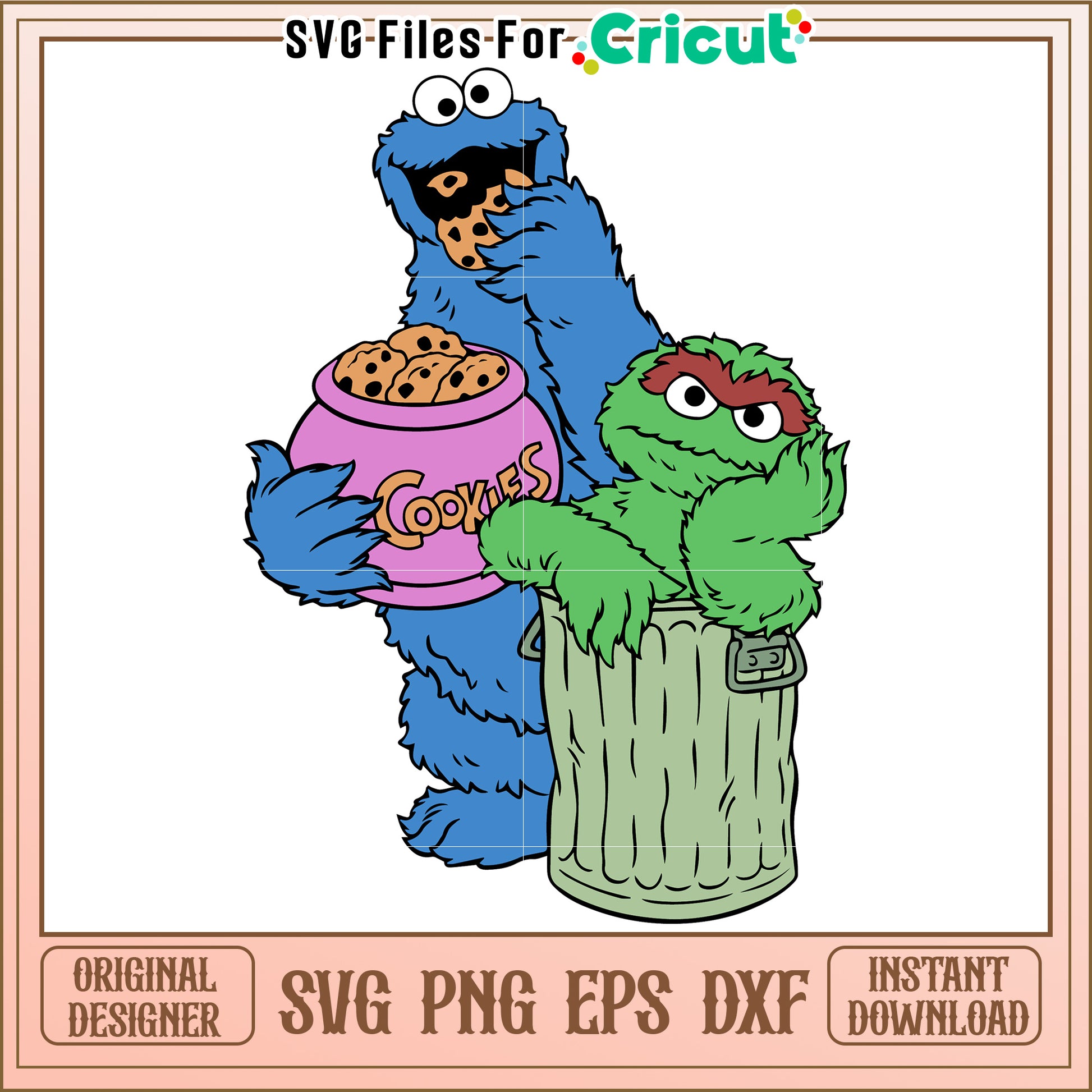 Cookie monster design svg, sesame street svg, sesame cartoon svg